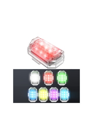 M3 Titreşim Algılama Motosiklet Bisiklet Uçak Patlama Işıkları Seyir Yanıp Sönen Anti-arka Uç Çarpışma Işığı 7 Renk