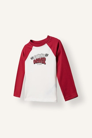 Defacto Oversize Reglan Kollu Baskılı 2li Uzun Kollu Tişört Erkek Bebek I0293a526aurd106 Kırmızı-rd106