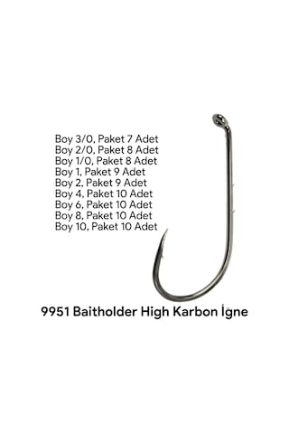 Shogun 9951 Baitholder İğne No:8 Pakette 10 Adet No: 8