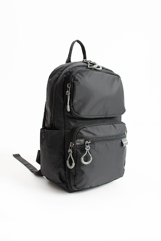 Özer-6032 Sanmorris Unisex Suya Dayanıklı Paraşüt Kumaş 5 Bölmeli Laptop Bölmeli Seyahat Ve Okul Çantası Siyah