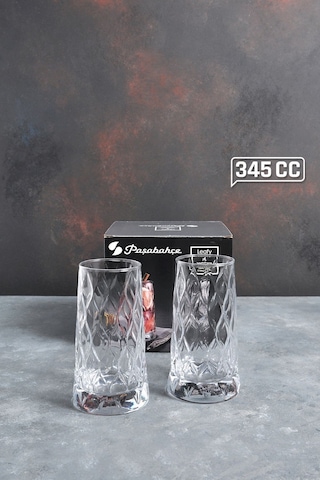 Paşabahçe Leafy Bardağı 345 Cc 4 Lü 420855 Şeffaf