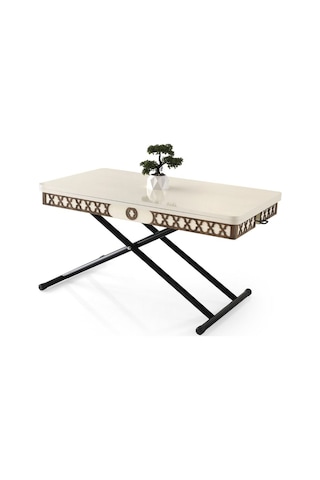 432 Metal Ayaklı Akıllı Sehpa 7 2 14 Farklı Kullanım Ekru Ekru