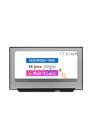 17.3" İnç 40pin Slim Fhd Ips 1920 1080 Lcd Ekran, Panel B173han05.1 / 240hz/300hz Uyumlu 34341026