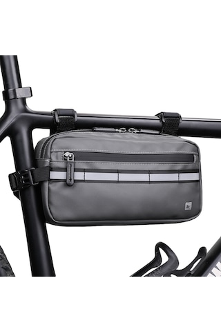 Rhınowalk Çok Fonksiyonlu Gidon Bisiklet Çantası Bisiklet Ön Çantası Omuz Çantası Bel Çantası - Gri
