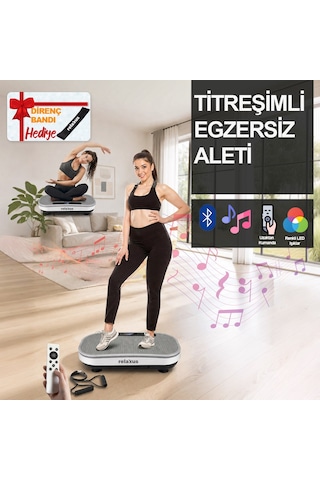 Bluetooth Led Işıklı Titreşimli Egzersiz Platformu Kumandalı Ev Fitness Aleti Direnç Lastiği Hediye