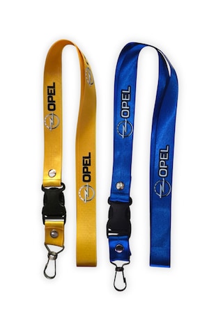 Opel Logolu Sarı & Mavi Anahtarlıklı Oto Ayna Askısı İkili Set Sarı & Mavi