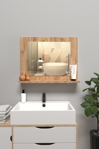 Raflı Banyo Aynası, Lavabo Ve Wc Aynası, Dresuar , Koridor , Mutfak , Makyaj Modern Duvar Tipi Ayna Atlantik