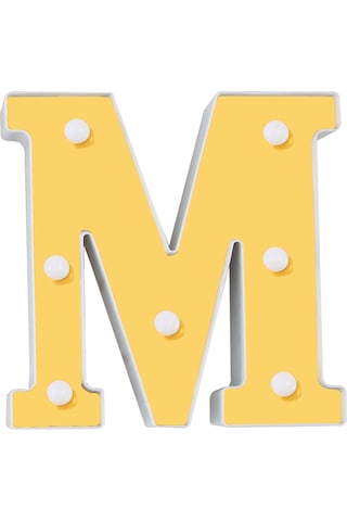Honmex Altın Led Harf Işığı M - Nikah, Doğum Günü, Parti Dekorasyonu Için Dekoratif Aydınlatma Pil Dahil Değil Diğer