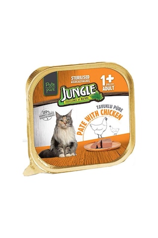 Jungle Tavuklu Pate Kısırlaştırılmış Yetişkin Kedi Yaş Maması 100 G