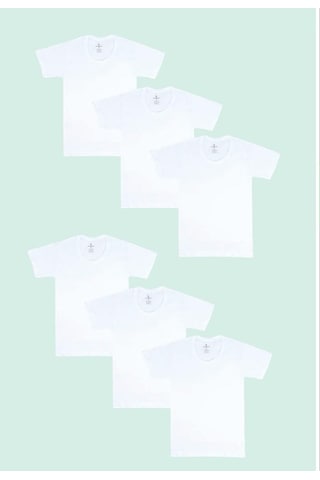 Ceylanoğlu 6'lı Erkek Çocuk Fanila -311 Beyaz