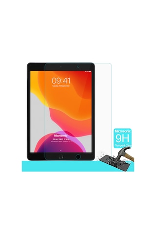 Microsonic Apple Uyumlu iPad 10.2 '' 8. Nesil (A2270-A2428-A2429-A2430) Tempered Glass Cam Ekran Koruyucu