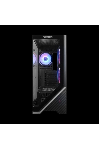 Vento Vg4202fla Atx Tower, 750w 80+ Siyah, Temperli Cam, Rgb, Mesh, Atx Gamıng Kasa
