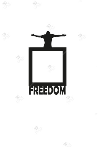 Freedom Temalı Tekli Priz Çerçevesi Dekorasyon
