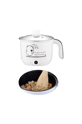 Suntek Makarna Beyazı Için Elektrikli Tencere Yapışmaz Tava Beyaz