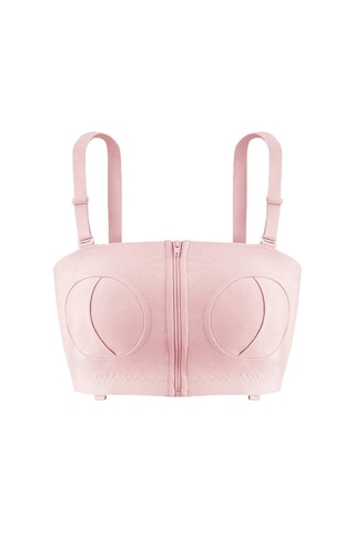 Agahome Pamuklu Ayarlanabilir Süt Sağma Sütyeni - Pembe, Emzirme Destekli, Yurt Dışından