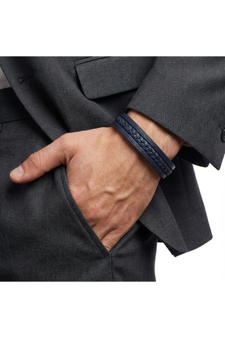 Moncuk Design Sadece Lacivert Saç Örgülü Çoklu Bileklik 33513b10d6 Siyah