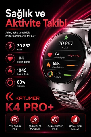 Metal Kasa Görünümlü Akıllı Saat Üç Farklı Kayışlı Bluetooth Bildirim Destekli