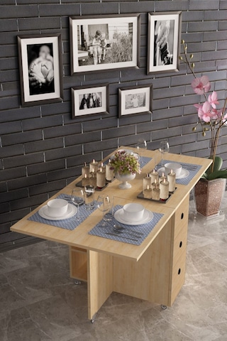 Dekorfim DF01107AC Pratik Katlanır Masa Mutfak ve Yemek Masası