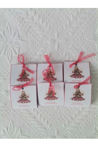 Özel Tasarım Hazır Paketlenmiş Kınamıza Hoşgeldiniz Yazılı Hediyelik Dağıtmalık Kına 100 Adet