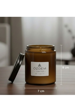 Özdemcandle Amber Cam Dekoratif Kokulu Soya Mum Koku Seçenekleri İçin Ürün Açıklamasını İnceleyiniz Amber Cam - Beyaz Mum