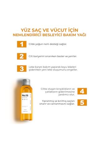 Sinoz No:16 Nemlendirici Besleyici Yenileyici Işıltı Verici Mucizevi Onarıcı Bakım Yağı 100 ML