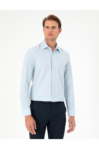 Pierre Cardin Erkek Açık Mavi Gömlek Desenli 50294732-vr003 Açık Mavi