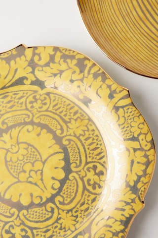 L'objet X Fortuny Orsini Desenli, Dekoratif Servis Tabağı Sarı