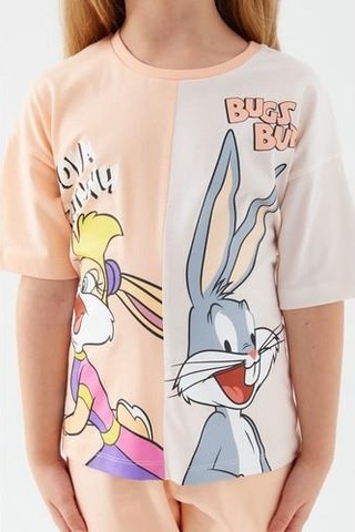 Looney Tunes Kız Çocuk Kapri Takımı Mocha Çok Renkli