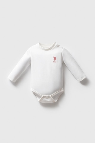 U.s. Polo Assn. Kız Bebek 3'lü Body Set Açık Pembe-1700 Pembe