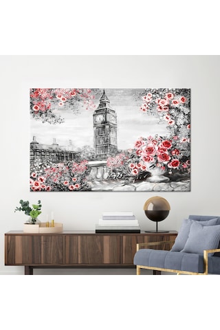70x100cm 1 Parça Kanvas Tablo, Soyut Peyzaj Kanvas Dekor