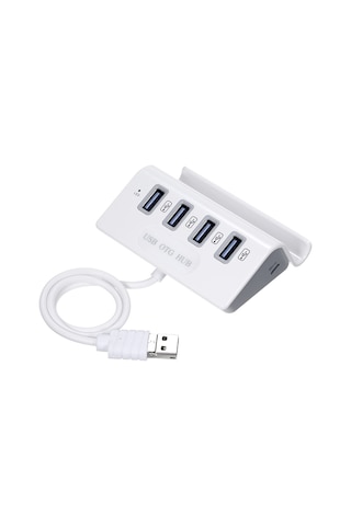 Teltree Type-c 4 Port Usb 3.0 Hub: 5gbps Hızlı Veri Transferi, Otg Desteği, Kart Okuyucu İle Dörtlü Usb Çevirici