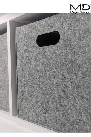 Mega Design Kalın Keçe Organizer Dolap Içi Düzenleyici 30 X 30 X 30 Cm Keçe Gri 30 X 30 Tr Diğer