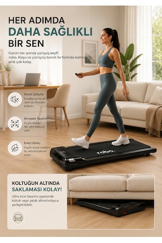 Robo Katlanır Yürüyüş Ve Koşu Bandı