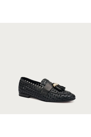 Nero Black Sneaker Kadın 95v6 Frau Woven Leather Loafers Wıth Tassels Bej