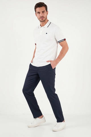 Buratti Pamuklu Regular Fit Düğmeli Polo T Shirt Erkek Polo T Shirt 5904066 Beyaz