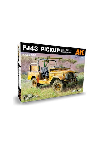 Ak 35003 1/35 Ölçek, Fj43 Kamyonet Spg-9 Geri Tepmesiz Silahlı , Askeri Araç Plastik Model Kiti