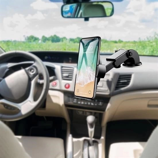 İpek Yıldızı 360 Derece Dönen Torpido Üstü Uzunluk Ayarlamalı Vantuzlu Teleskopik Araç Telefon Tutu