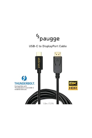 Paugge 8K/4K60Hz Thunderbolt 4/3 Usbc To Displayport Kablo