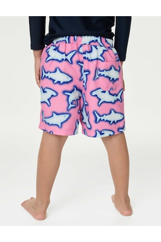 Marks & Spencer Köpekbalığı Desenli Deniz Şortu (2-7 Yaş) T88003976W Pembe