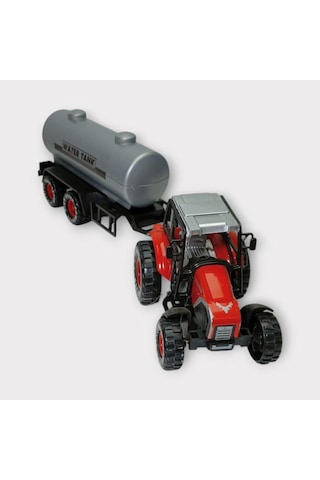 Çek Bırak Römorklu Traktör 25cm - Kırmızı Su Tankı Kırmızı