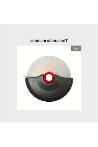 Trendooze Sunshine022 Kırmızı 3lü Çıkarılabilir Pizza Kesici Seti Yıkanabilir Kırmızı 3 Kırmızı