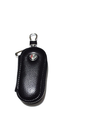 Alfa Romeo Uyumlu Fermuarlı Deri Desenli Anahtarlık Kumanda Kabı Ithal