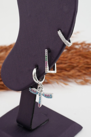 Kadın Altın Kaplama Kararmaz Yusufcuk Figürlü 3'Lü Zirkon Set Kü Gümüş-M Altın