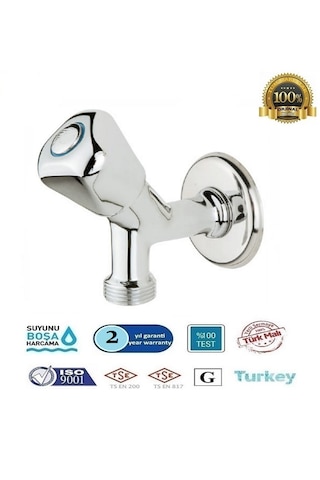 Şahinler Klasik Çamaşır, Bulaşık Makina Musluğu - %100 Prinç Krom