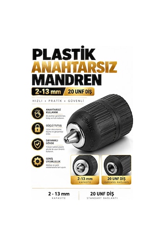 Plastik Mandren 13 Mm Plastik Mandren 1/2-20 Unf 2.0-13mm Mu2520