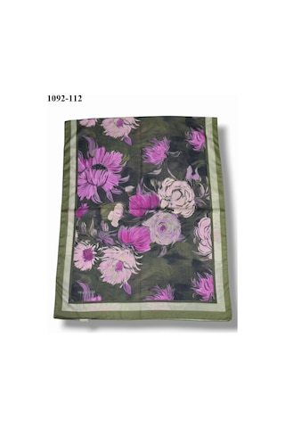 Velscarfs Soft Pamuk Şal Yeşil 1092-112 Çok Renkli