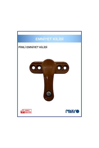 Pvc Kapı Pencere Pimapen Balkon Kapısı Çocuk Emniyet Kilidi Güvenlik Pimli Metal Kahverengi