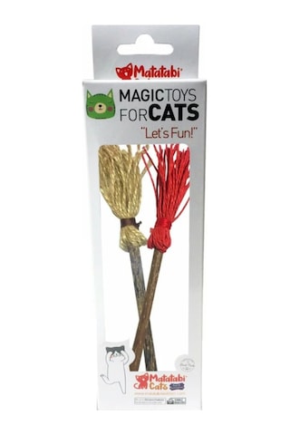 Matatabi Cats Süpürge 18 CM Yeni Nesil Kedi Oyuncakları 2'li Çok Renkli