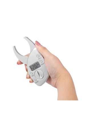 Vkemall Dijital Vücut Yağı Ölçer - Abs Malzeme, 0-52.5mm Aralığı, Lcd Ekranlı, Portatif, Hassas Ölçüm - Gümüş