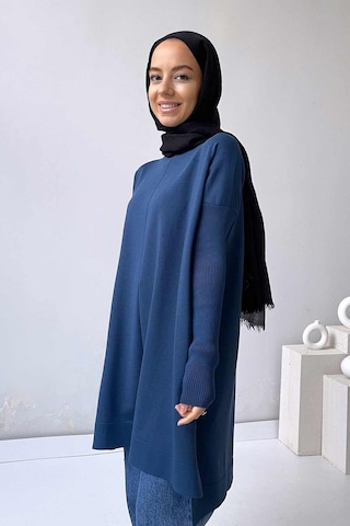 Mira Merserize Tunik - Petrol Mavi Petrol Mavi